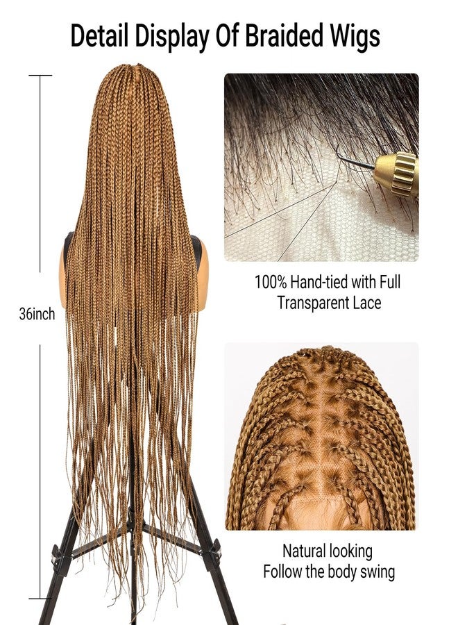 سوبر نوفا باروكة شعر مستعار سوبرنوفا #P30/27، دانتيل كامل مضفر، طول 36 بوصة، بدون عقد، مضفرة مربعة، للنساء ذوات البشرة السمراء، شعر مستعار صناعي كامل مصنوع يدويًا، مضفر بوهيمي، مع شعر صغير، خالٍ من التشابك - Image 3